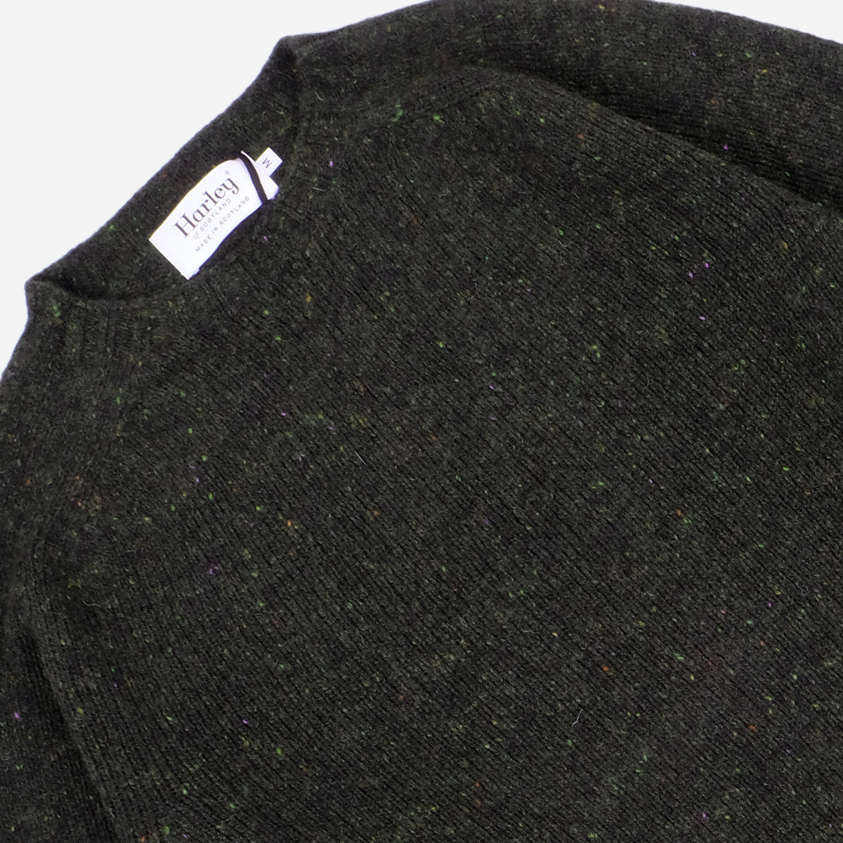 Wool Nep Twist Crew Sweater - Harris