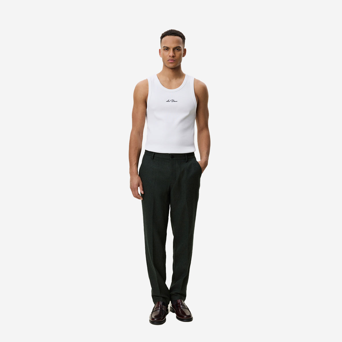 Wool Regular Suit Pants - Rosin Green