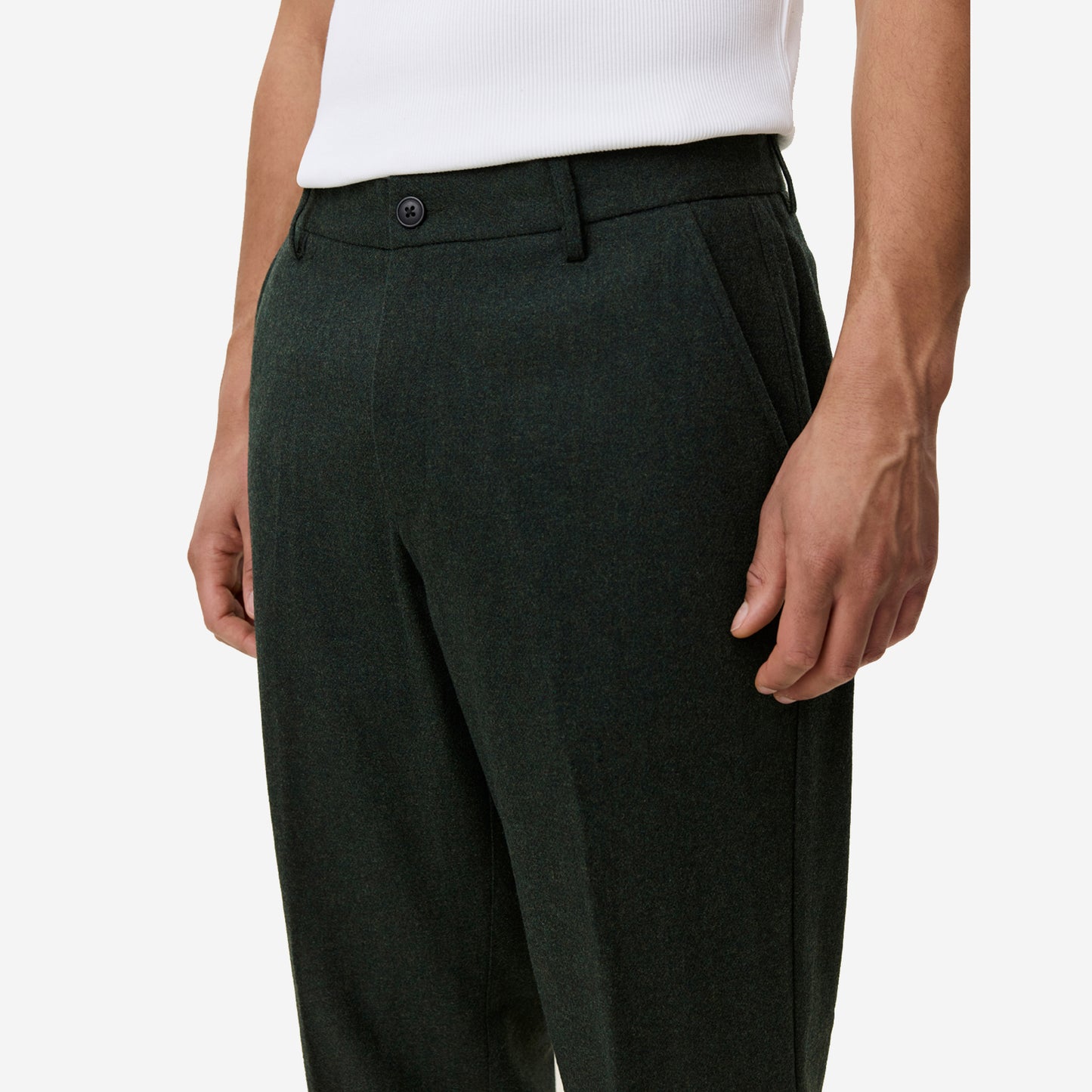 Wool Regular Suit Pants - Rosin Green
