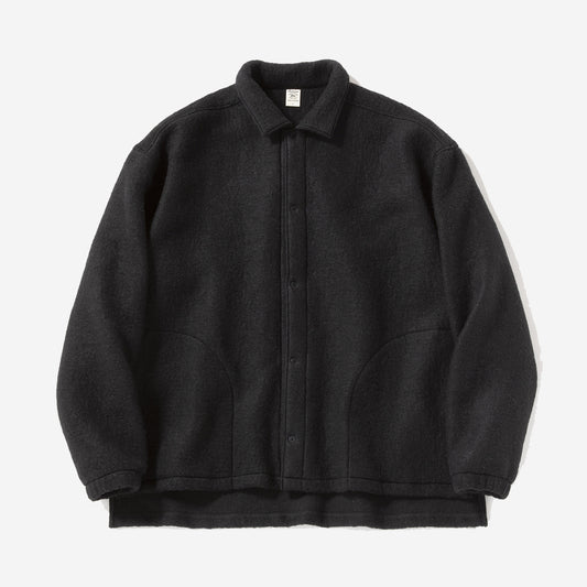 Wool Coach Overshirt - Black