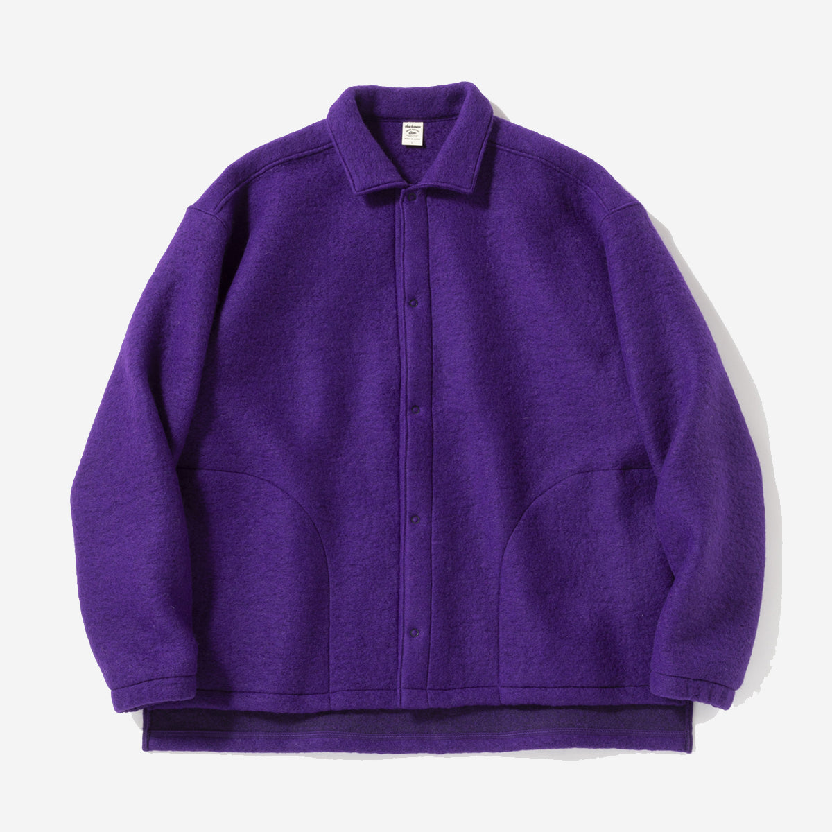 Wool Coach Overshirt - Purple