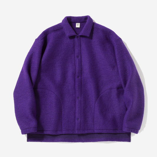 Wool Coach Overshirt - Purple