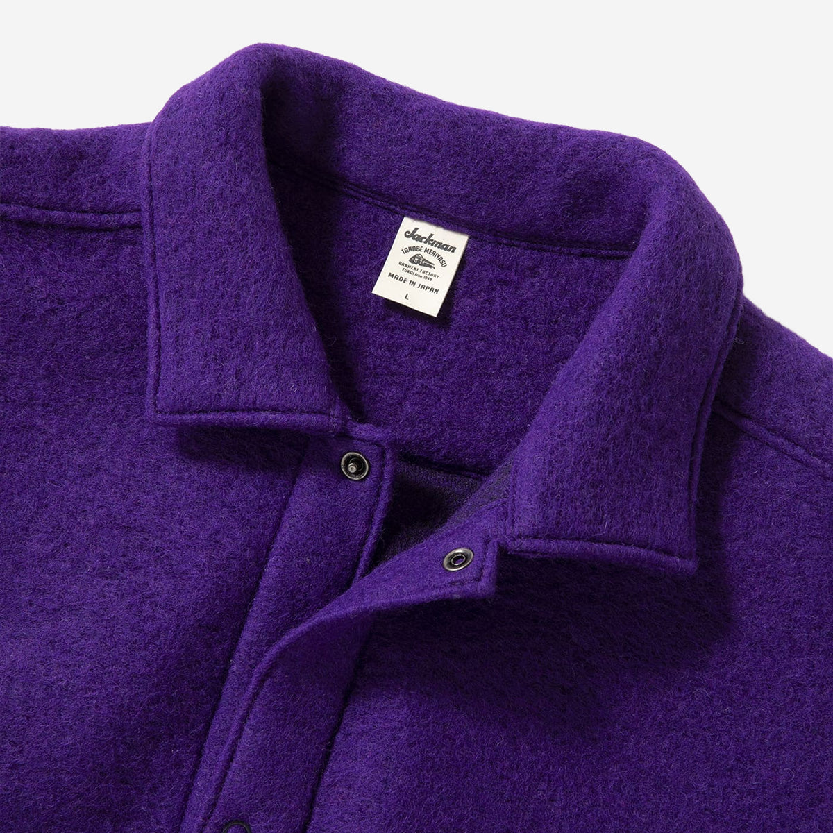 Wool Coach Overshirt - Purple