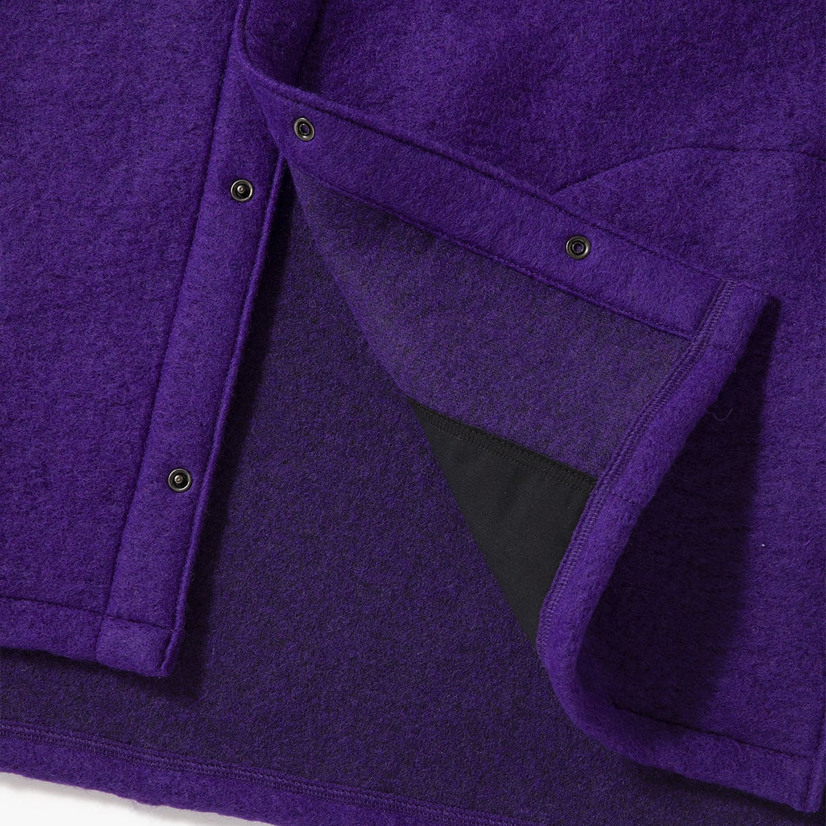 Wool Coach Overshirt - Purple