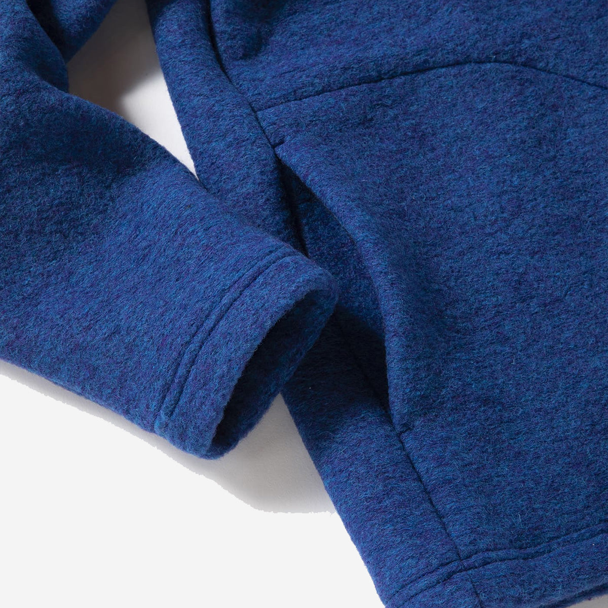 Wool Himo Polo Sweater - Blue Mix