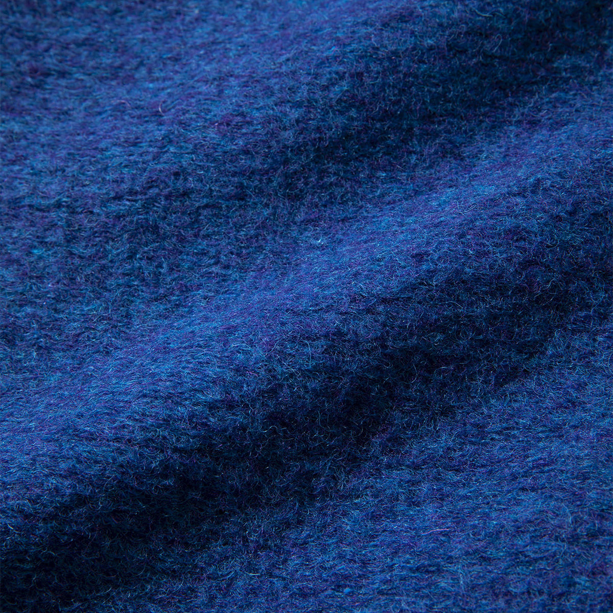 Wool Himo Polo Sweater - Blue Mix