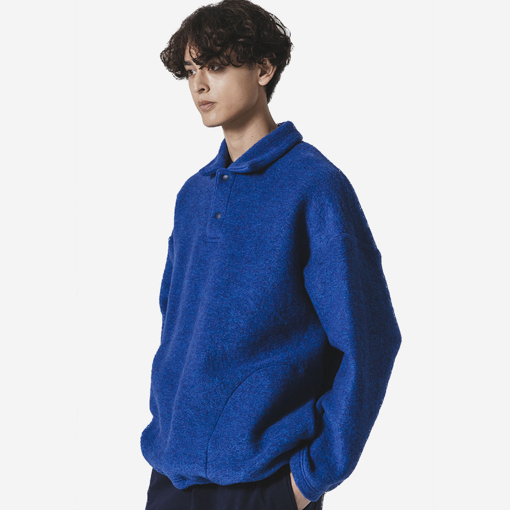 Jackman - Wool Himo Polo Sweater - Blue Mix – Muddy George