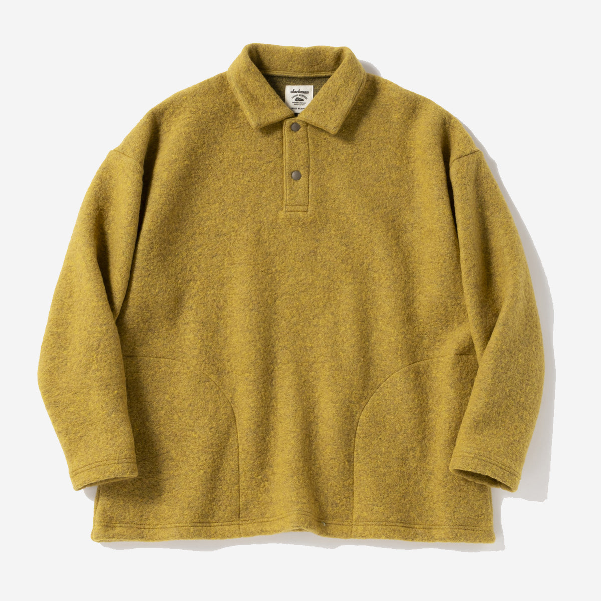 Wool Himo Polo Sweater - Mustard