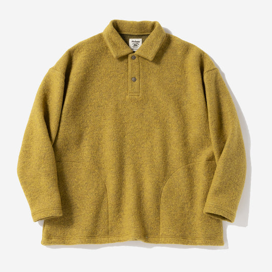 Wool Himo Polo Sweater - Mustard