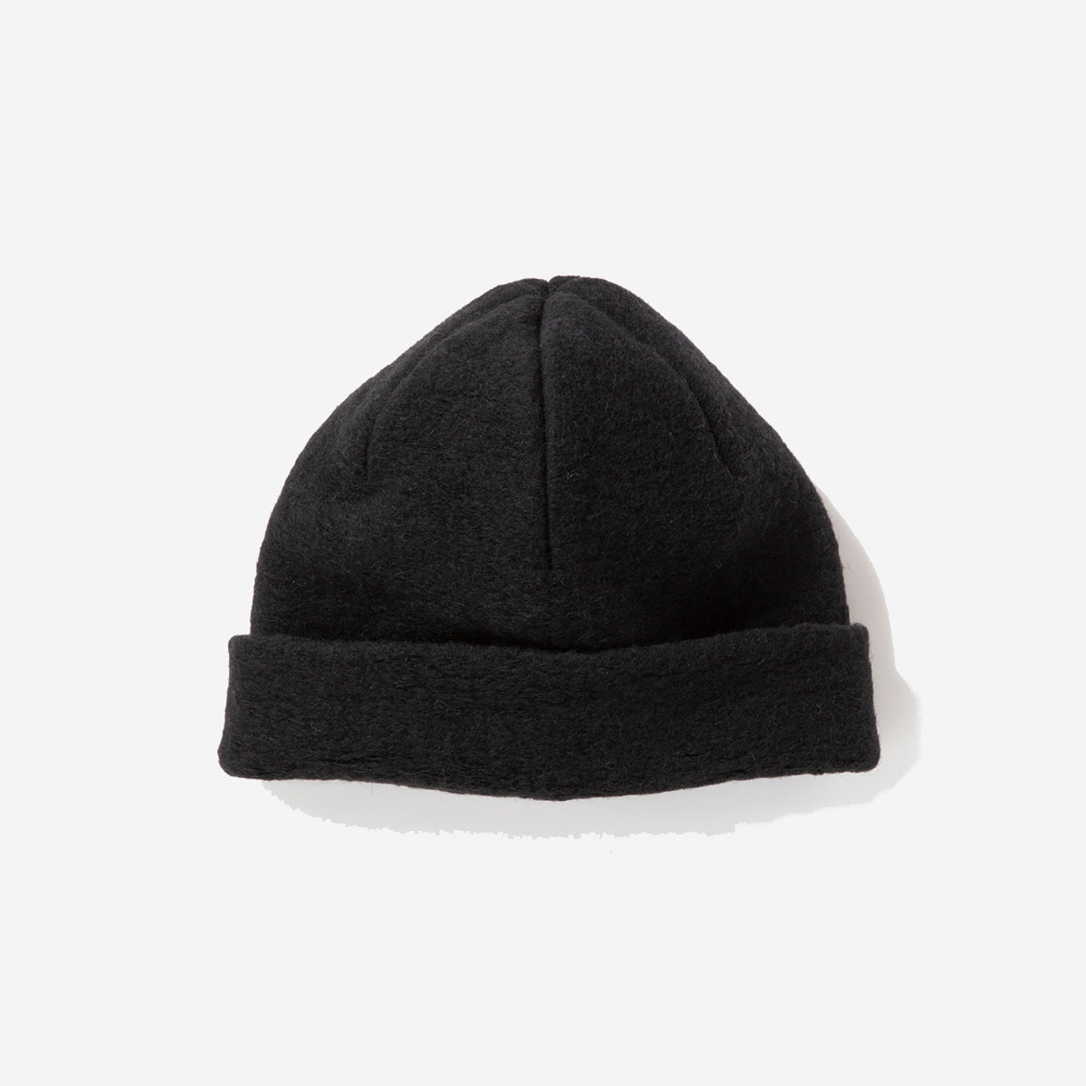 Wool Knit Beanie Cap - Black