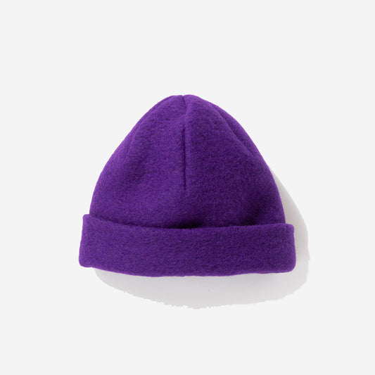 Wool Knit Beanie Cap - Purple