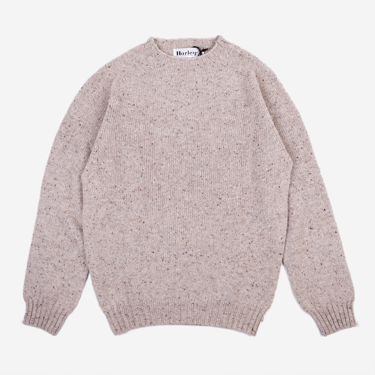 Wool Nep Twist Crew Sweater - Mull