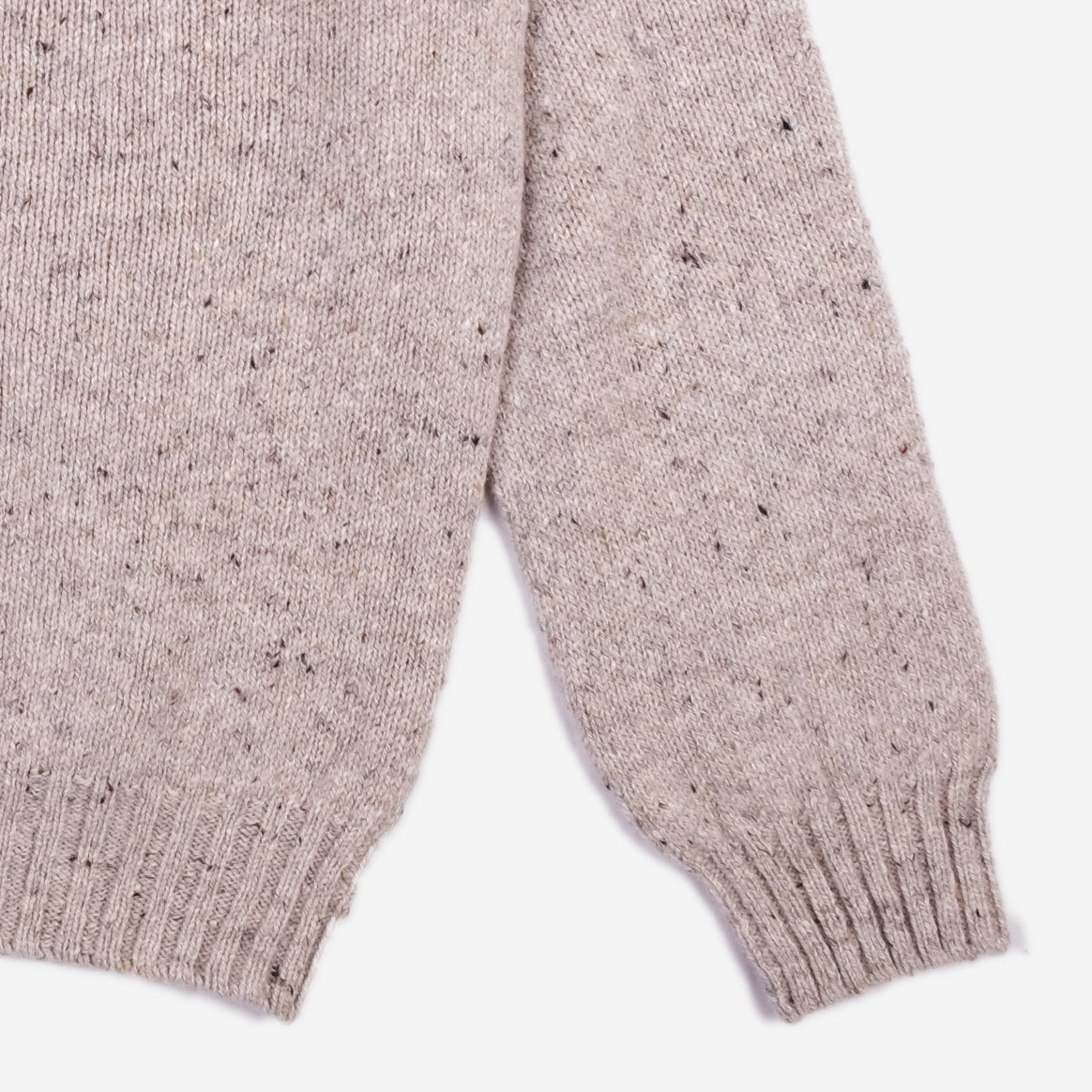 Wool Nep Twist Crew Sweater - Mull