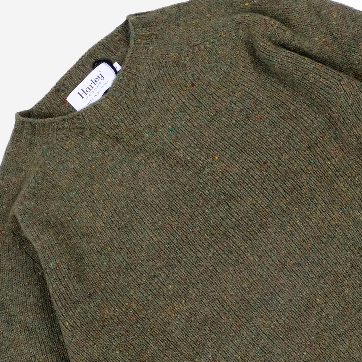 Wool Nep Twist Crew Sweater - Raasay