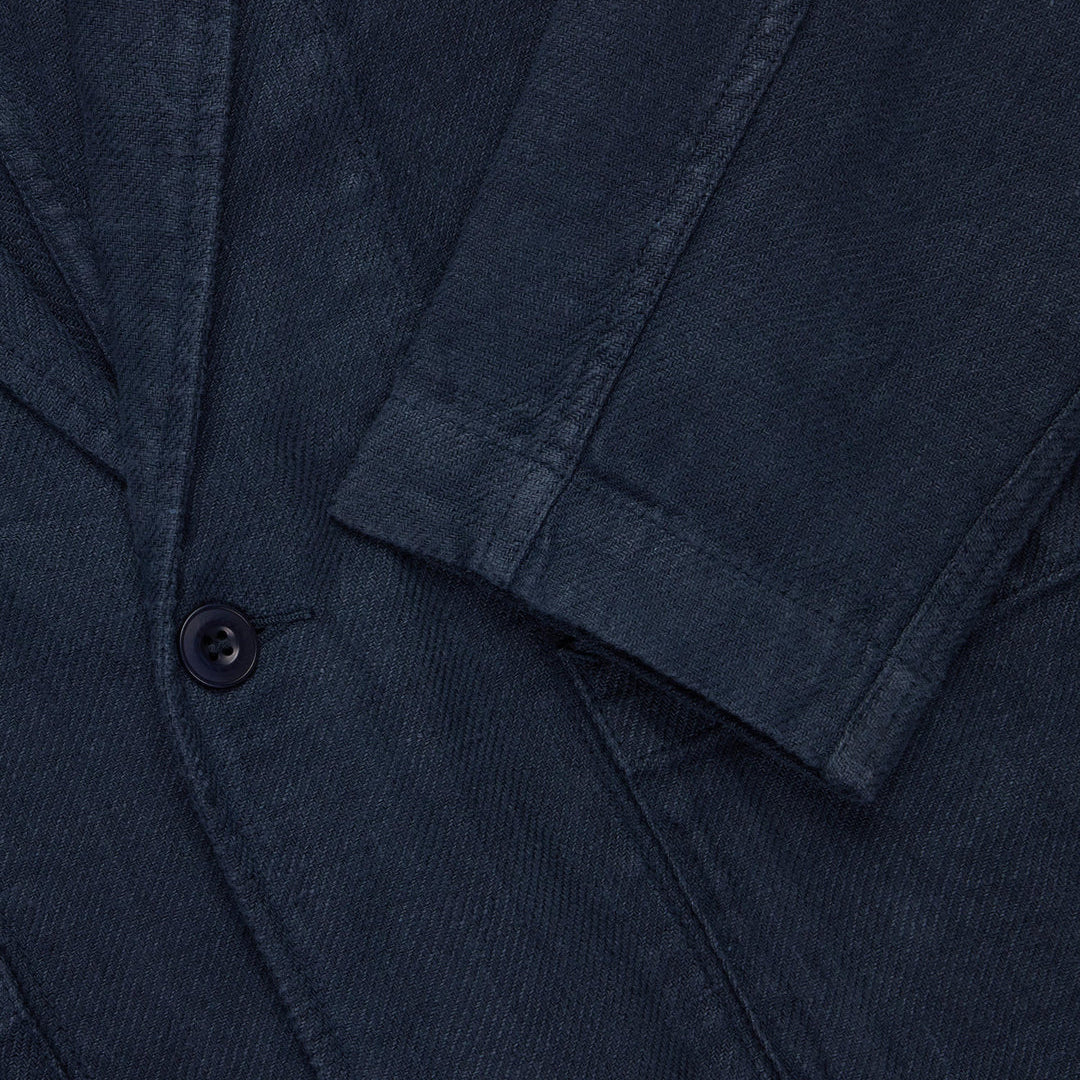 Work Linen Twill Blazer - Midnight