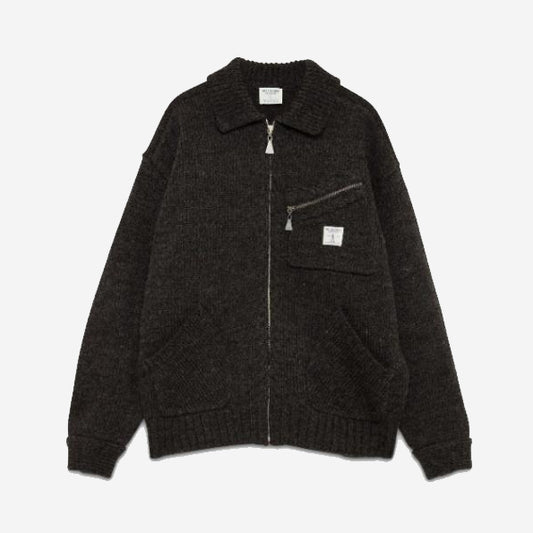 Work Short Wool Jacket - Grey Melange