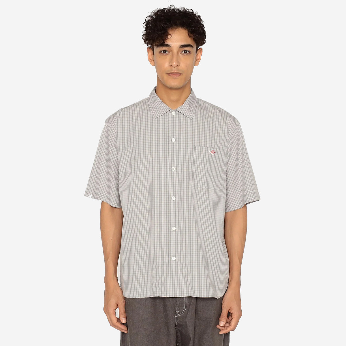 Work Shirt - Cotton Poplin Plaid - Brown x Blue Check
