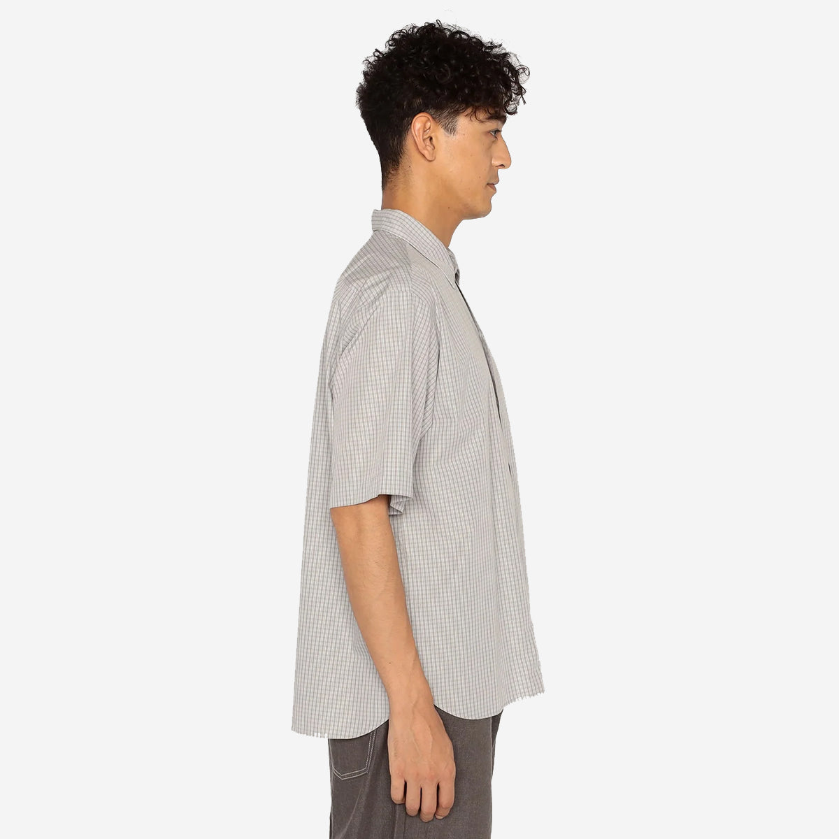 Work Shirt - Cotton Poplin Plaid - Brown x Blue Check