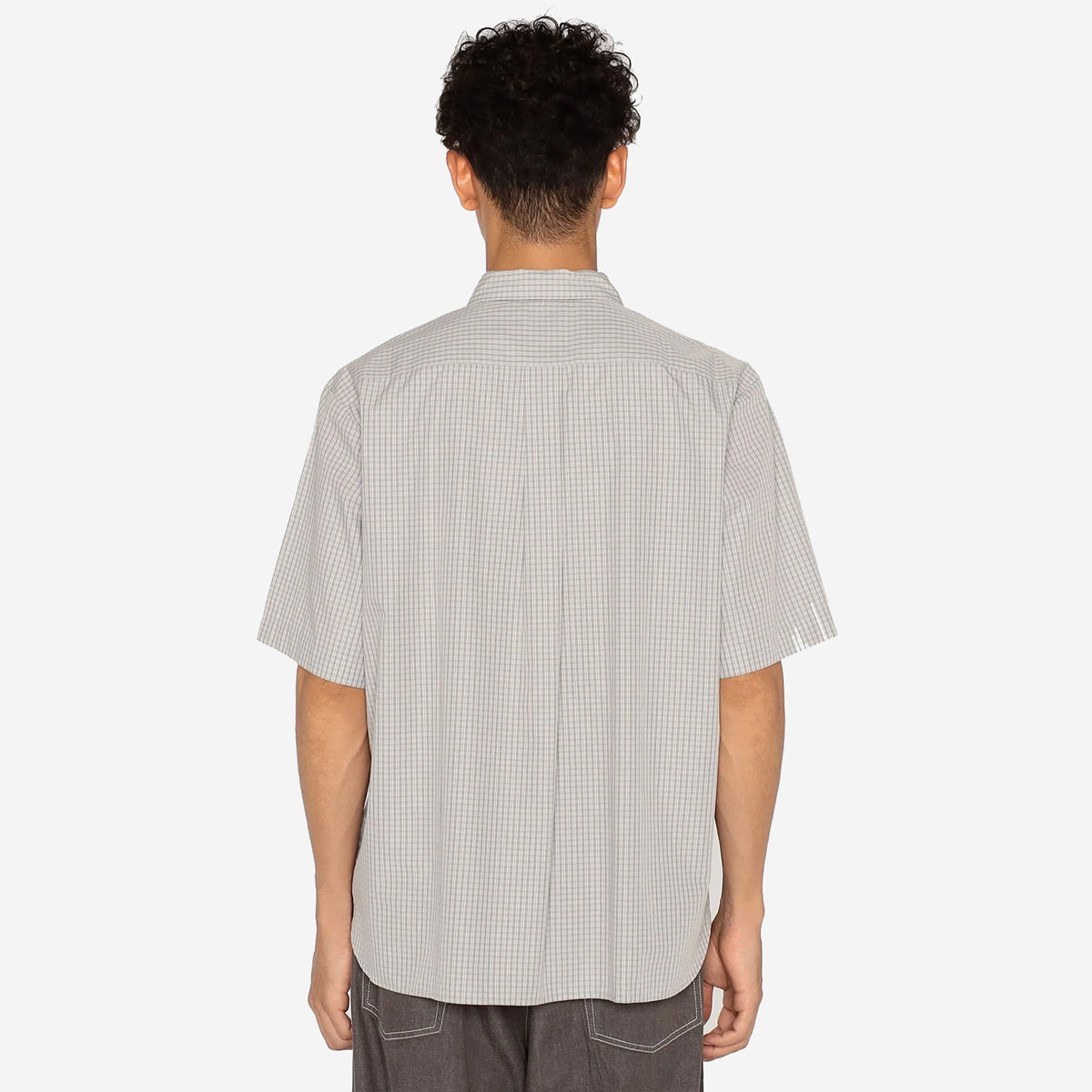 Work Shirt - Cotton Poplin Plaid - Brown x Blue Check