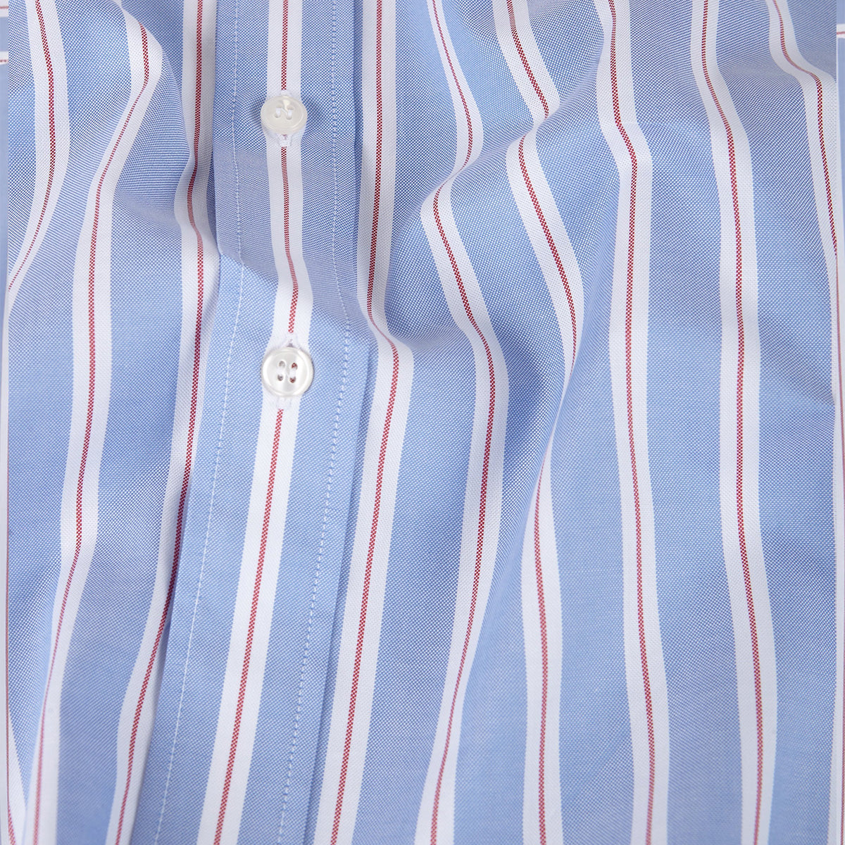 Baggy LTW Oxford S/S Shirt - Blue/Red Stripes