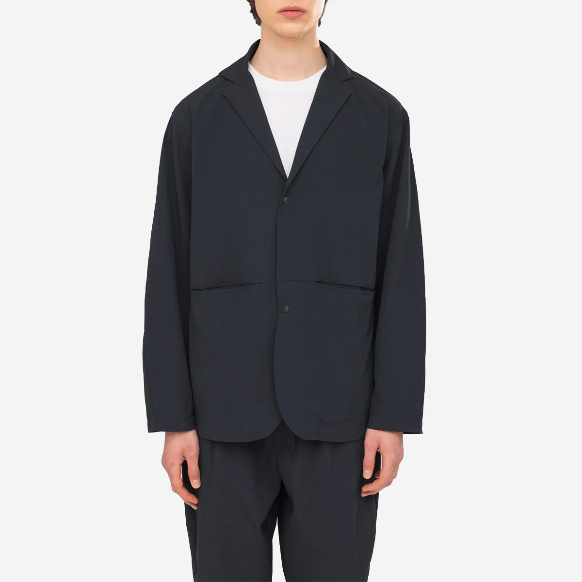 Smart Technical Ripstop Blazer - Dark Navy