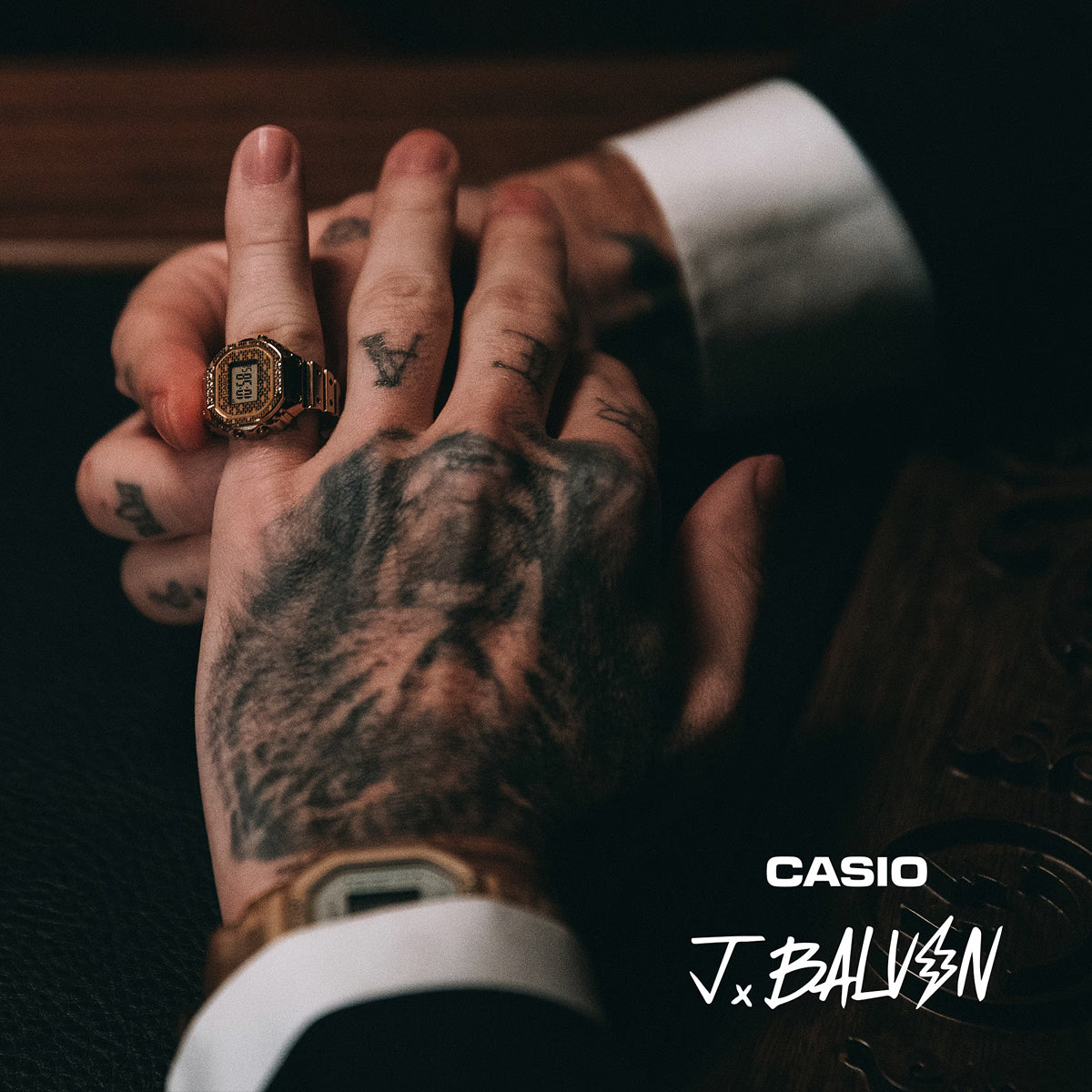 x  J Balvin CRW-001JB-9 Casio Ring Watch - Gold