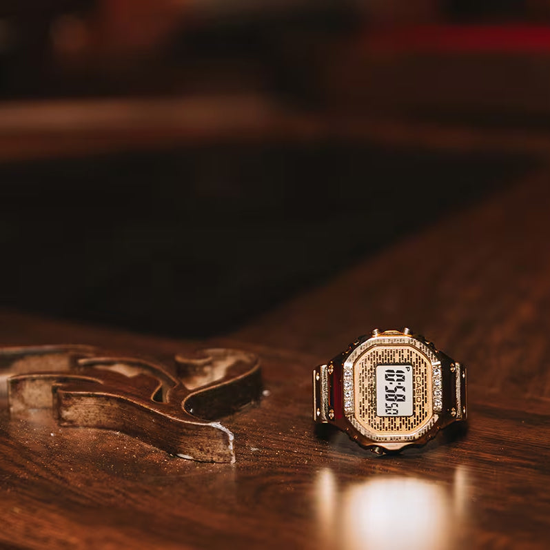 x  J Balvin CRW-001JB-9 Casio Ring Watch - Gold