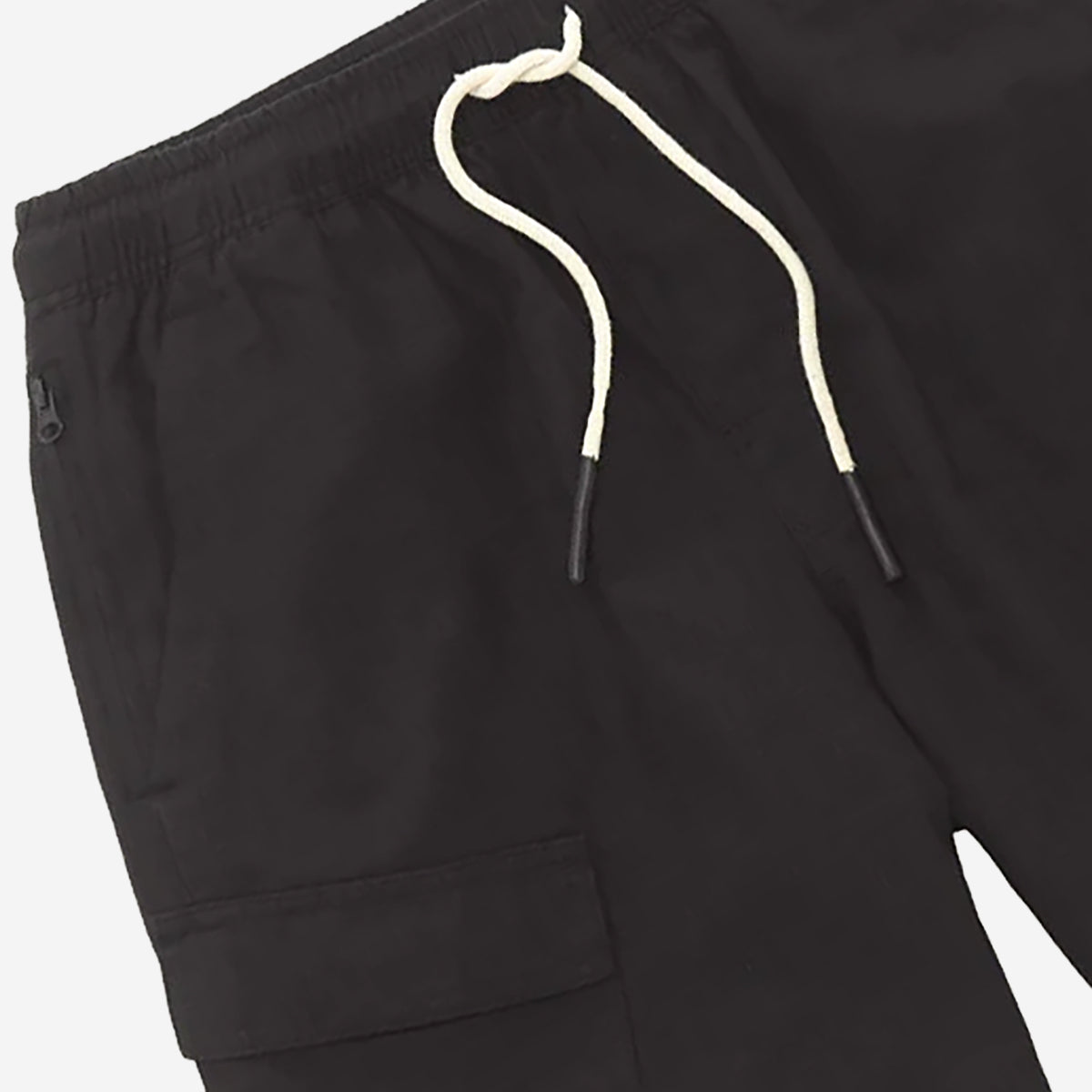 Cargo Linen Shorts - Black