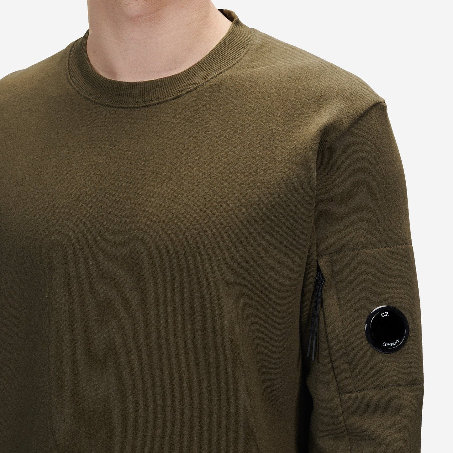 Diagonal Raised Fleece Back Logo Sweatshirt - Ivy Green