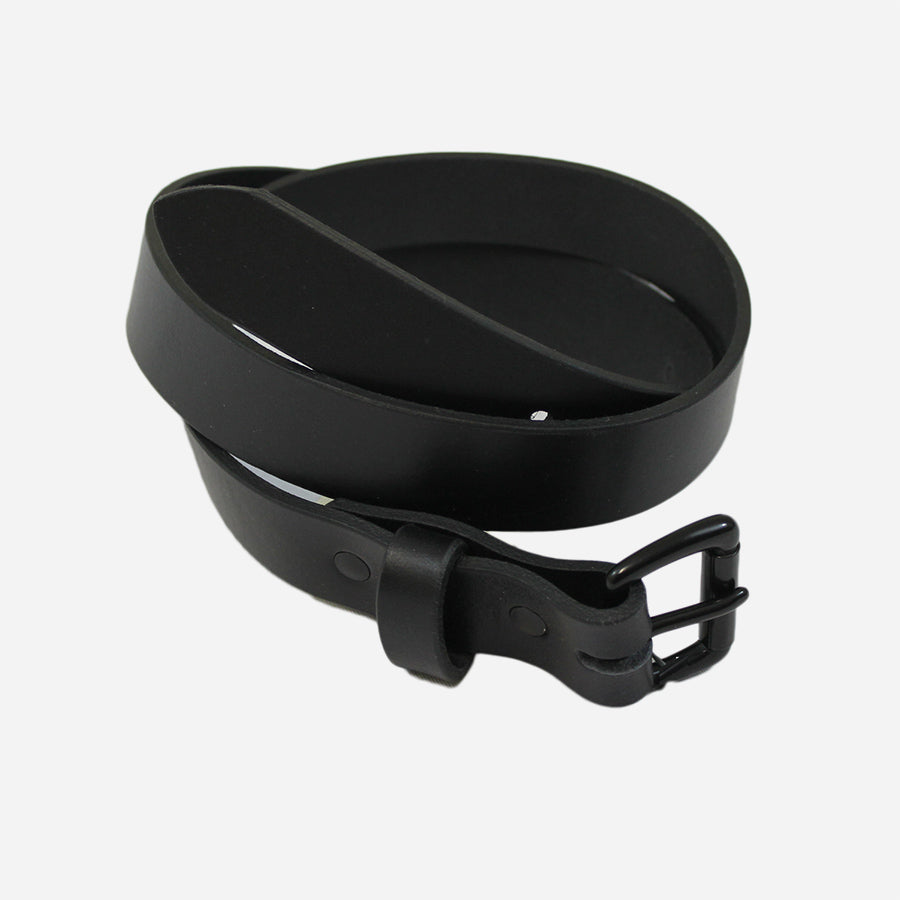 Apogee Goods - Daily 11oz Leather Belt - Black/Black