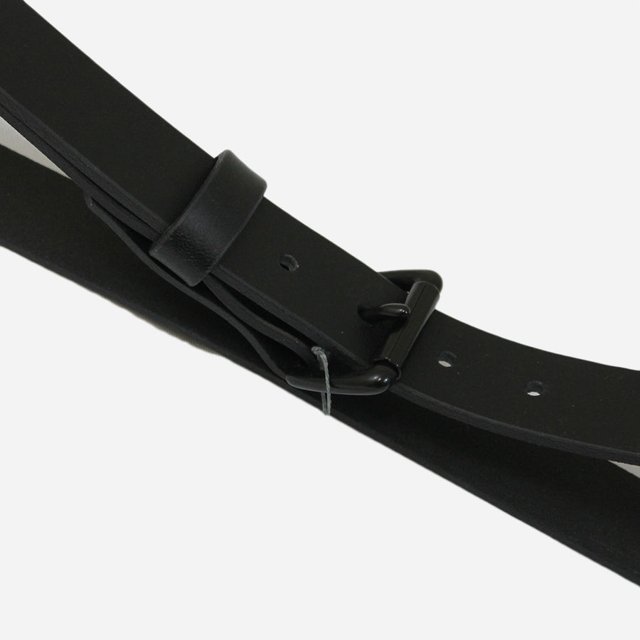 Apogee Goods - Daily 11oz Leather Belt - Black/Black