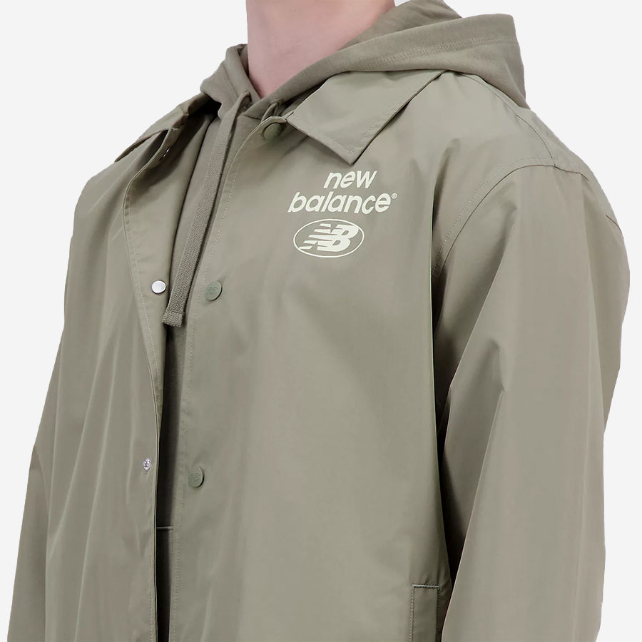 NB Essentials Reimagined Woven Coaches Jacket - Covert Green