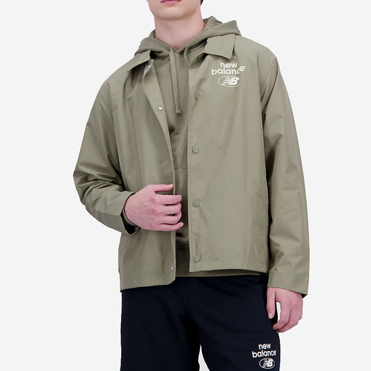 NB Essentials Reimagined Woven Coaches Jacket - Covert Green