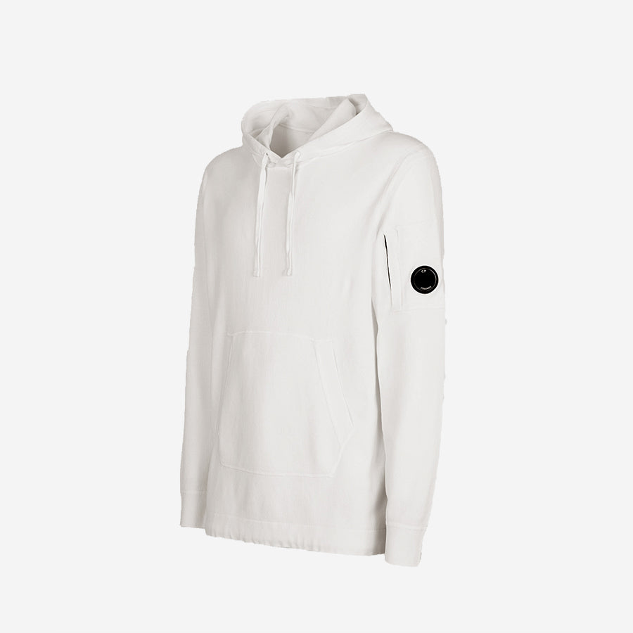 Light Terry Knitted Hoodie - Gauze White