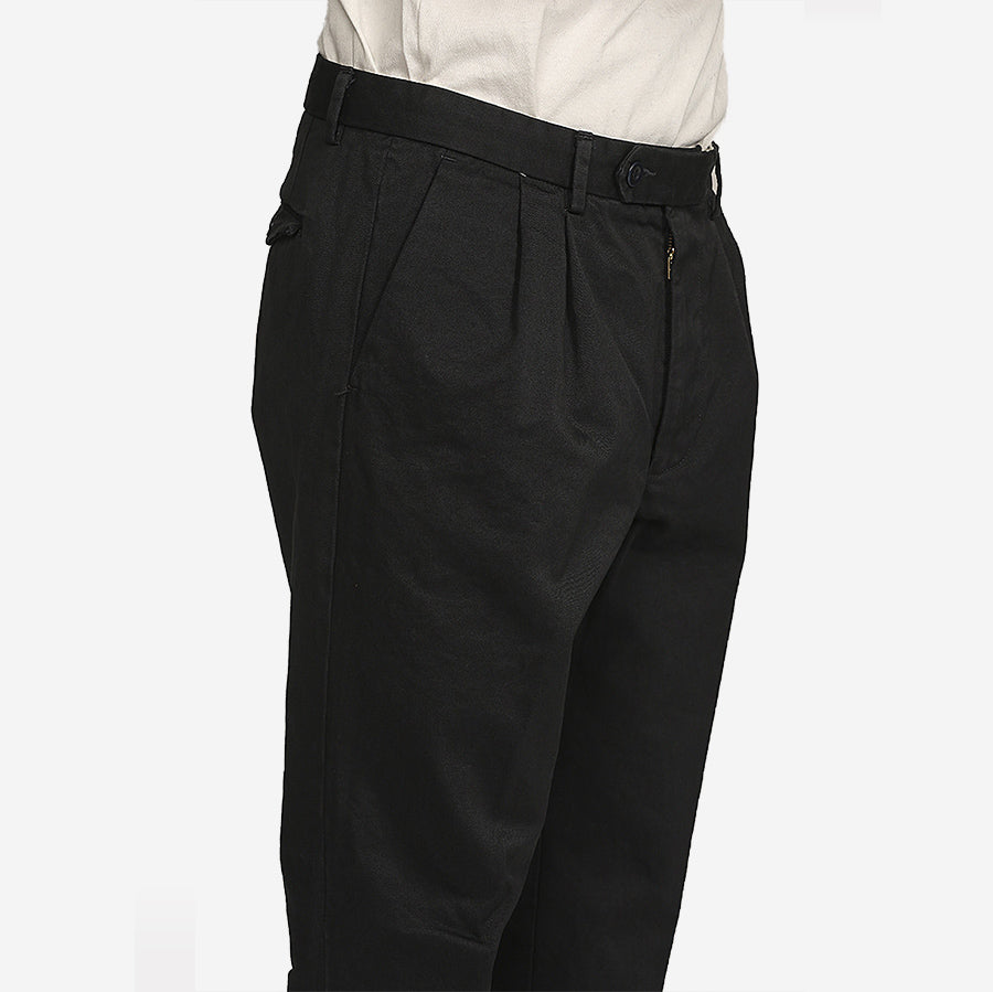 Martin Two Pleat Twill Chino - Navy