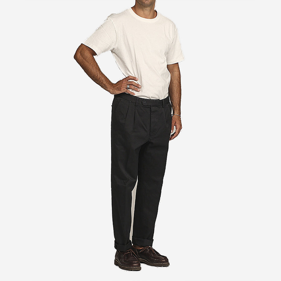 Martin Two Pleat Twill Chino - Navy