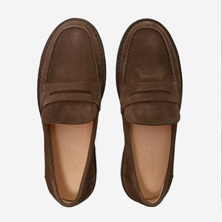 Mokaflex Suede Loafer Shoes - Dark Khaki