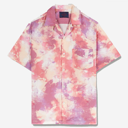 Nap Dream Short-Sleeve Vacation Shirt - Rose/Violet