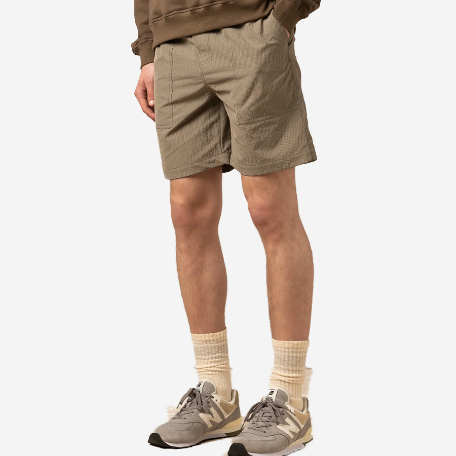 Kestin Hare - Pease Fatigue Easy Shorts - Sand/Olive Check – Muddy