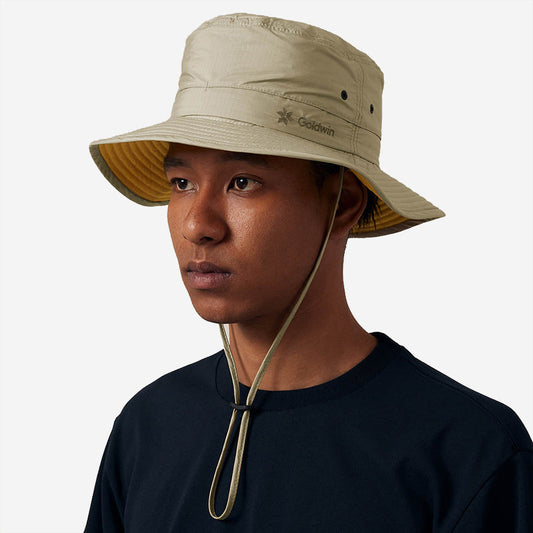 Rip-Stop Light Bucket Hat - Light Beige/Yellow