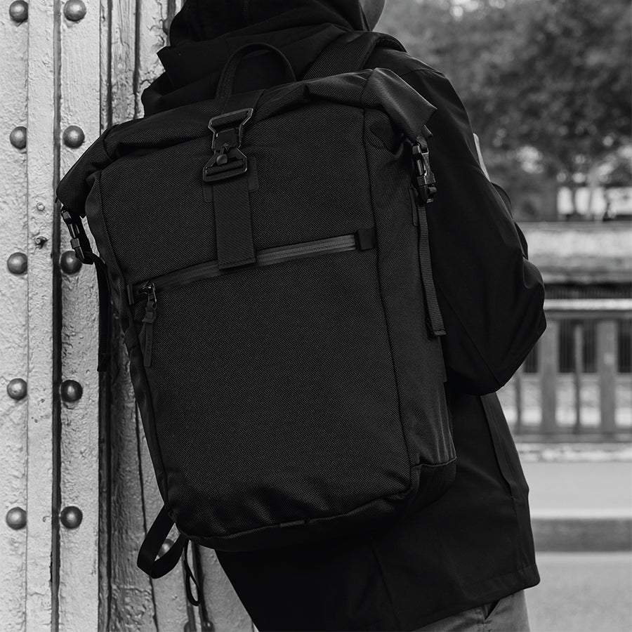 Spark Rolltop Backpack - Cordura® Ballistic Nylon - Black