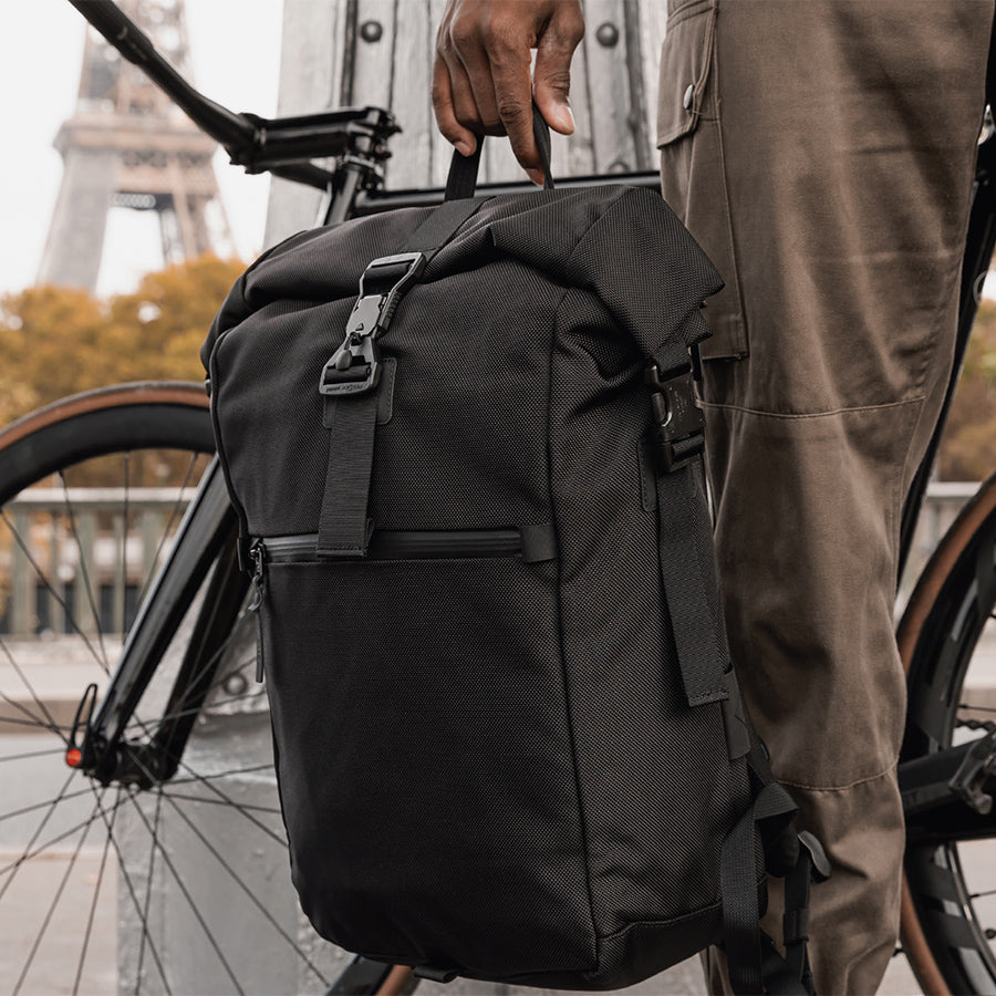 Spark Rolltop Backpack - Cordura® Ballistic Nylon - Black