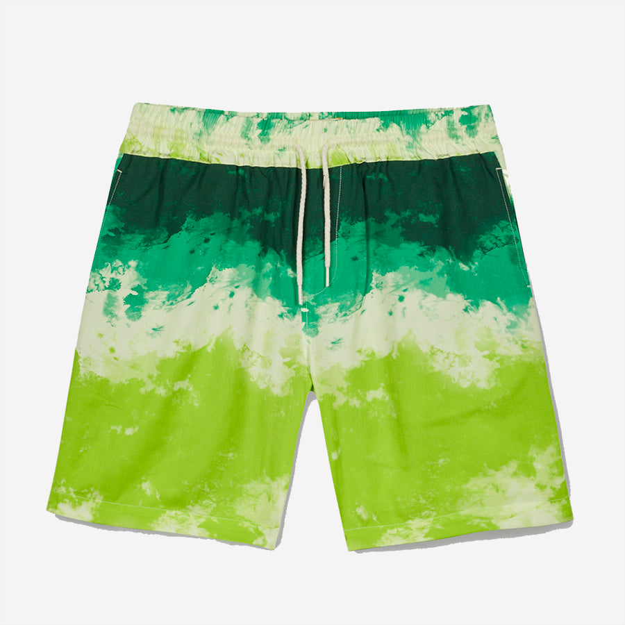 Tie Dye Easy Shorts - Green