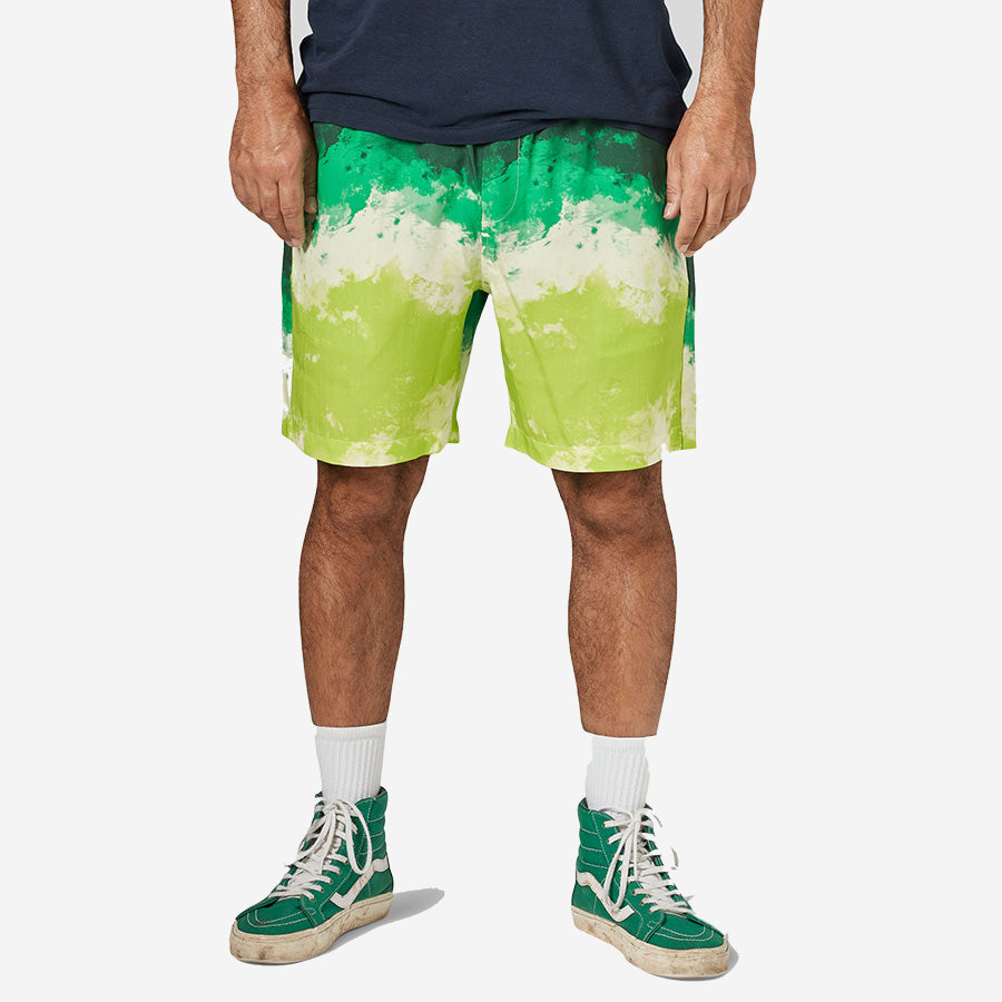 Tie Dye Easy Shorts - Green