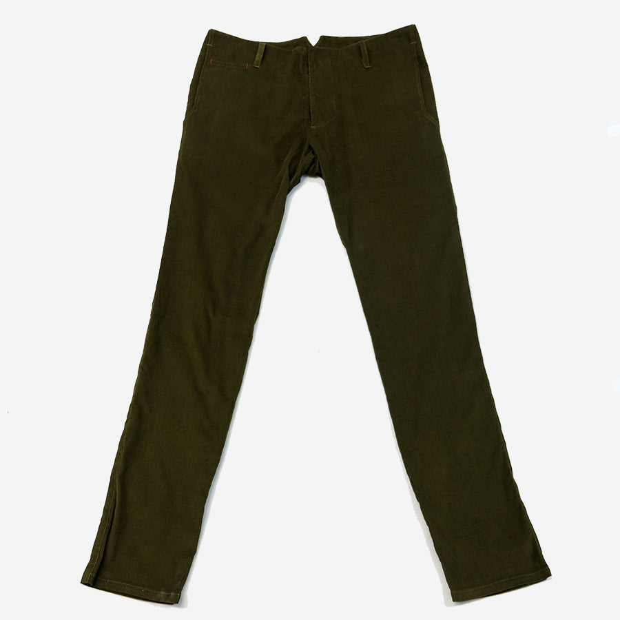 18 Waits - The Slims Trouser - Olive Green Corduroy (MG Exclusive)